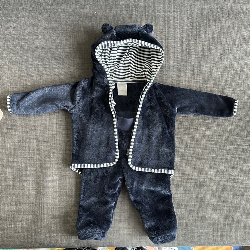 Fleece jacket and bottom set 3-6 months